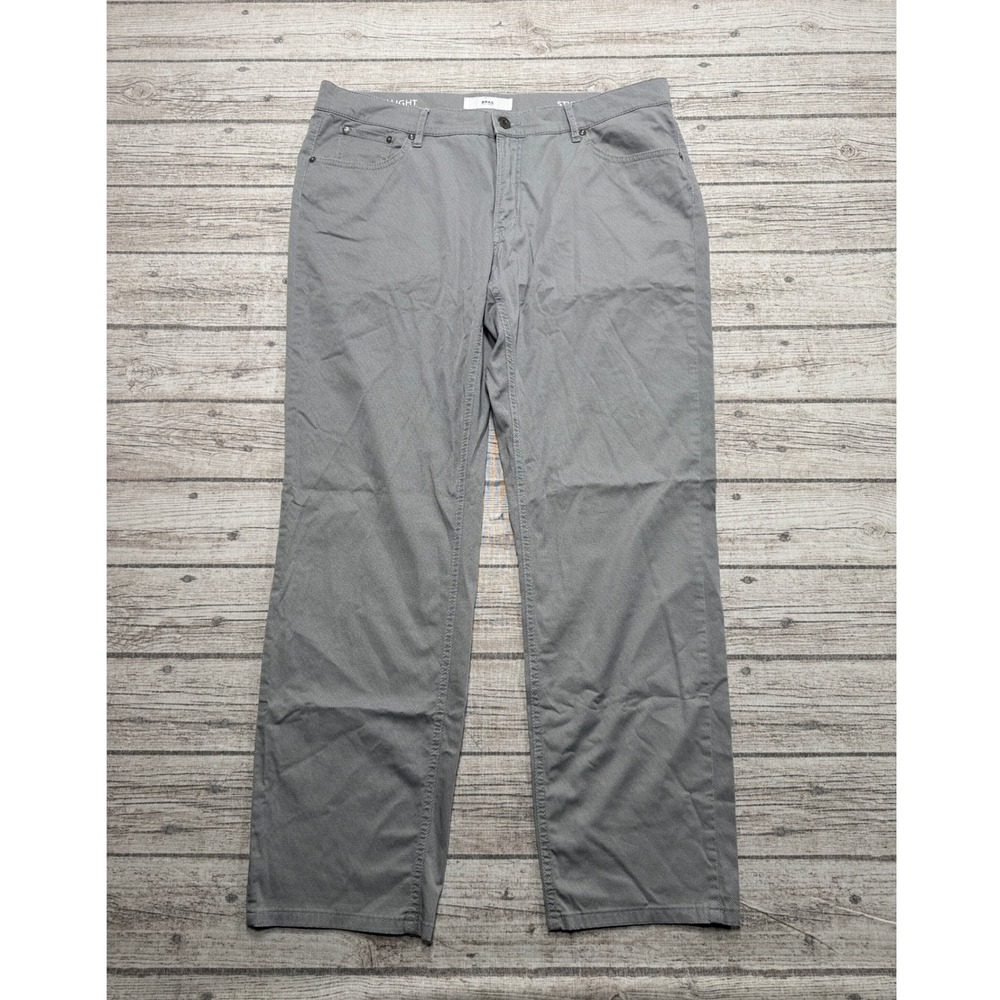 Brax Chino Pants Men's 36x34 Gray Feel Good Straight Leg Modern Fit Ultralight